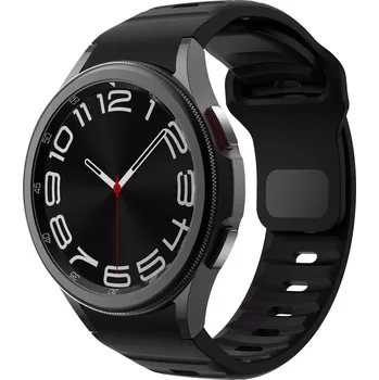 Ostatní příslušenství k chytrým hodinkám Samsung Galaxy Watch 4 / 5 / 6 / 7 silikonový pásek 20mm – černý, QuickFit (Samsung Galaxy Watch 4 5 6 7 silikonový pásek 20mm černý – sportovní náhradní řemínek s rychlou montáží QuickFit pro Galaxy Watch Classic, Pro a FE, pohodlný silikon, pevné zapíná