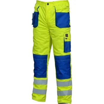 montérky PROMAN ZATEPLENÉ KALHOTY DO PASU HV ŽLUTÉ VEL. 54