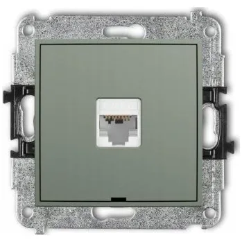 Elektrická zásuvka Internetová zásuvka nástěnná Karlik zelená