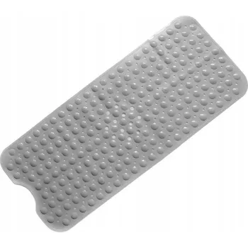 Protiskluzová koupelnová podložka do vany 100x40 cm šedá s přísavkami
