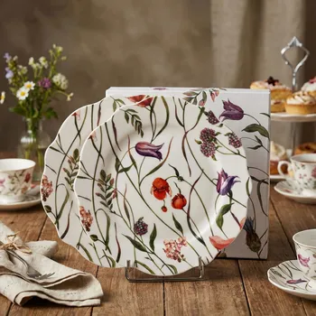Talíř Porcelánové dezertní talíře DUO THE SECRET GARDEN FLOWER MEADOW 19,3 cm 2 ks