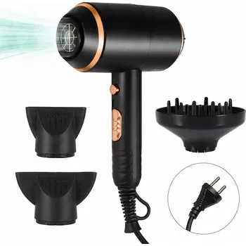 Fén Fén na vlasy s ionizací, difuzér a koncentrátorem, 1700 W, studený vzduch, silný