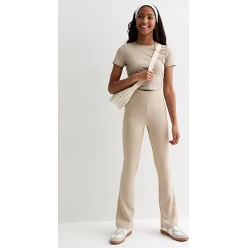 Dámské legíny New Look dětské legíny dlouhé klasické polyester béžové, velikost 164