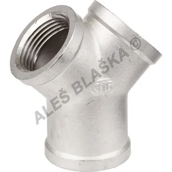 Fitinka Rozbočení Y nerezové závitové - vnitřní závity - NEREZ - INOX - rozdvojka - 3/8" TYP306