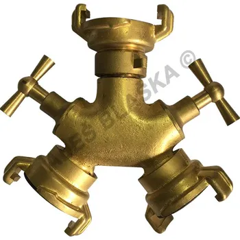 Hadicová spojka Rychlospojka uzavírací bajonetová třícestná mosazná (spojka na zahradní hadici) A054