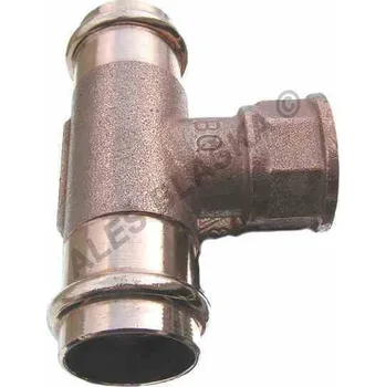 Fitinka EFFEBI - Itálie | lisovací bronzový T kus s vnitřním závitem FxFGxF, PRESS, na měď trubky - 15x1/2"x15 BP.8130