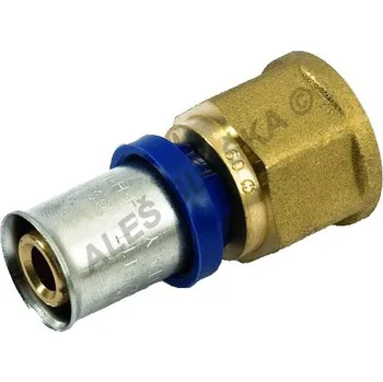 rozdělovač topení GENERAL FITTINGS - Itálie | H-LINE lisovací přechod přímý vnitřní závit, PRESS (pro PEX-AL, plastohliníkové trubky) - 16x1/2" H1702