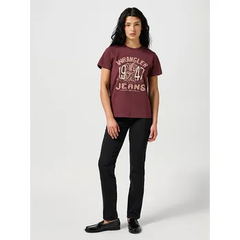 Dámské tričko Tričko Wrangler Bordeaux 1196156 M