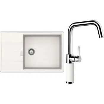 Kuchyňský dřez Set Schock S17-8 (dřez Tia D-100LS Polaris + baterie SC-530 Polaris)