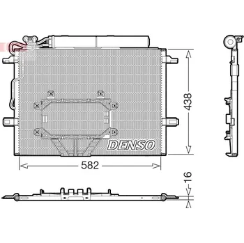 Výparník klimatizace Kondenzátor, klimatizace DENSO (DCN17065)