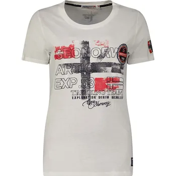 Dámské tričko Tričko Geographical Norway Weiß 6503594 S