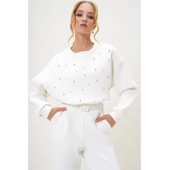 Dámská mikina Mikina Happiness Istanbul Weiß 1036630 L/XL