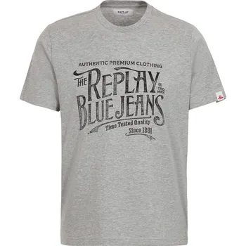 Pánské tričko Tričko Replay Grau 6333137 L