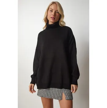 Dámský svetr Happiness Istanbul Schwarz 6487287 onesize