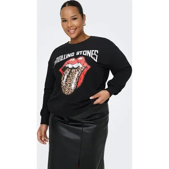 Dámská mikina Mikina ONLY Carmakoma Schwarz 989899 50/52