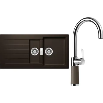 Granitový dřez Set Schock S3-6 (dřez Signus D-150 Bronze + baterie SC-520 Bronze)