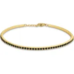 Luxusní zlatý náramek s černým zirkonem Au 585/1000 4,05g
