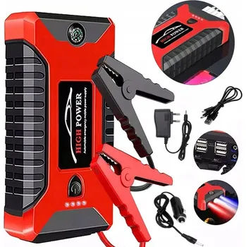 Startovací zdroj STARTOVACÍ ZAŘÍZENÍ BUSTER JUMP STARTER POWERBANK BOOSTER SVORKY SVÍTILNA