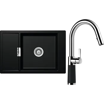 Kuchyňský dřez Set Schock S4-7 (dřez Mono D-100XS Magma + baterie SC-520.120 Magma)