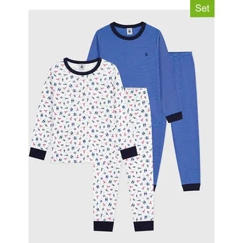 Chlapecké pyžamo PETIT BATEAU Weiß/ Blau 4309111 86