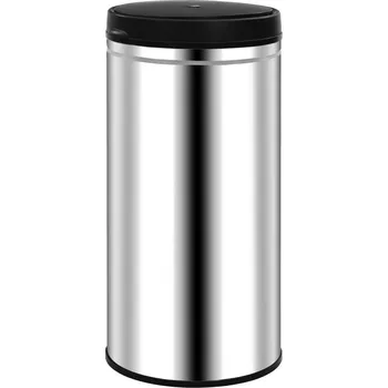 Odpadkový koš Odpadkový koš kovový VidaXL 70 l stříbrný