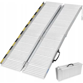 Nakládací rampa pro vozidlo HLINÍKOVÁ NÁJEZDOVÁ RAMPA PRO VOZÍKY, KOLA 151X74 SKLÁDACÍ KUFR 300KG SILNÁ