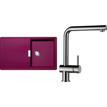 Kuchyňský dřez Set Schock S16-3 (dřez Tia D-100 Berry + baterie Epos Nerezový vzhled)