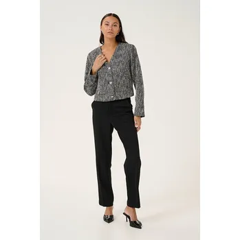 Dámská vesta Bunda Kaffe Schwarz/ Weiß 4285582 44