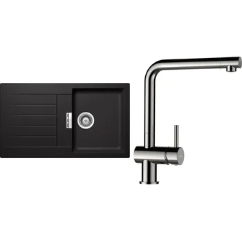 Granitový dřez Set Schock S1-3 (dřez Signus D-100 Stone + baterie Epos Nerezový vzhled)