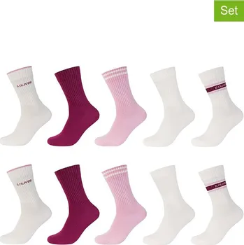 Pánské ponožky Ponožky s.Oliver Weiß/ Dunkelrot/ Rosa 6113131 39