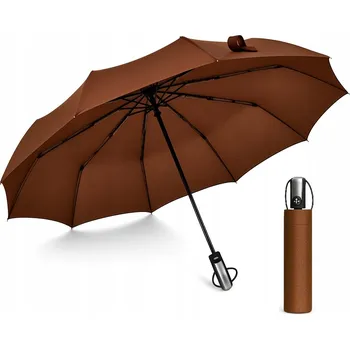 Deštník K&M automatický deštník s pouzdrem, hnědý