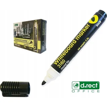 Popisovač na bílou tabuli černý D.rect 1 ks