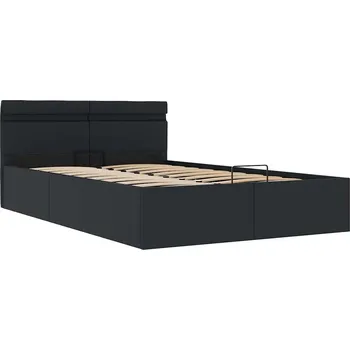 Postel Čalouněná dvoulůžková postel VidaXL 140x200 cm černá