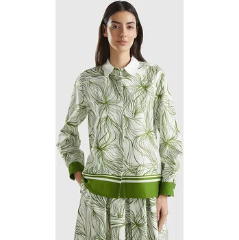 Dámské tričko Benetton Grün/ Weiß 6508533 S