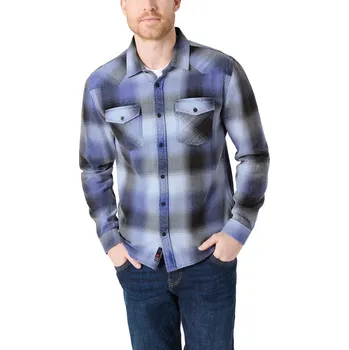 Pánská košile Košile Timezone Blau/ Schwarz 6282217 S