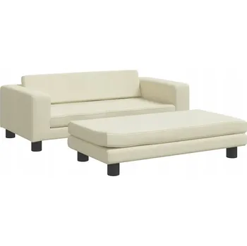 Pelíšek pro psa Pelíšek pro psa s přídavnou částí, krémový, 100x50x30 cm, ekokůže