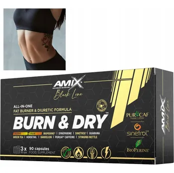 Spalovač tuku FAT BURNER Účinný spalovač tuku z břicha Extrakt z guarany Bioperin