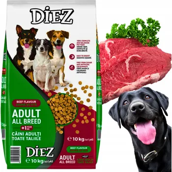 Krmivo pro psa DIEZ Adult All Breed 10kg Suché Krmivo pro Dospělé Psy, Příchuť Hovězí