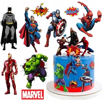 Jedlá dekorace na dort Výtisk cukrová hmota na dort AVENGERS MARVEL