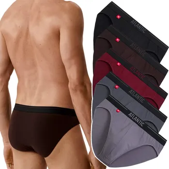 Slipy Pánské slipy Atlantic 5SMP-004/25 A'5 S-2XL hnědá-grafitová-černá-šedá XL