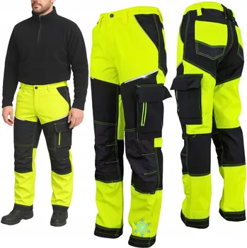 Pracovní obuv Pracovní kalhoty Specto žluté zateplené reflexní RIPSTOP vel.