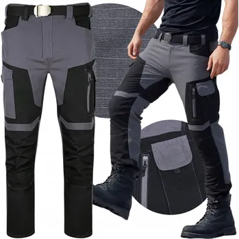 Pracovní obuv Dlouhé pracovní kalhoty Specto Ochranné kalhoty šedo-černé Ripstop vel.