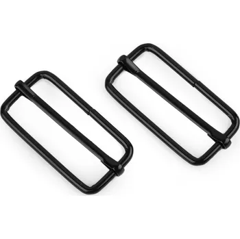 Posunovač na popruhy šíře 38 mm, střední, 5 černý lak