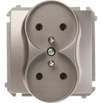 Elektrická zásuvka Elektrická Zásuvka nástěnná Kontakt-simon stříbrná