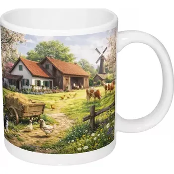 Hrnek s potiskem 330 ml jaro na farmě celý obvod CZ