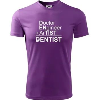 Co znamená dentist - Dětské triko sportovní (dresovina) - 134 cm/8 let ( Fialová )