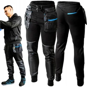 Pracovní obuv Pracovní kalhoty Specto černé dlouhé bavlněné s kapsami vel. M