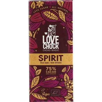 Čokoláda Lovechock Čokoláda hořká 75% 70 g bio BIO VEGAN BEZLEPEK Množství: 1 ks