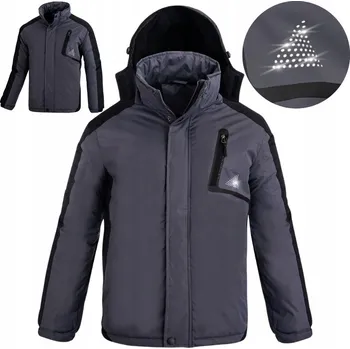 Bunda Specto sportovní Zimní Zateplená s kapucí šedo-černá velikost 3XL