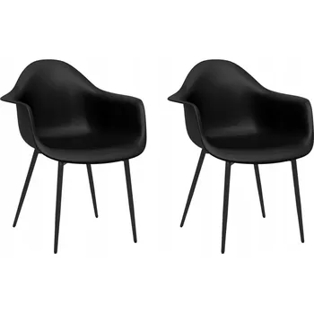 Jídelní židle Jídelní židle, 2 kusy, černé, PP